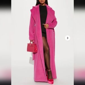Vibrant Pink Long Coat